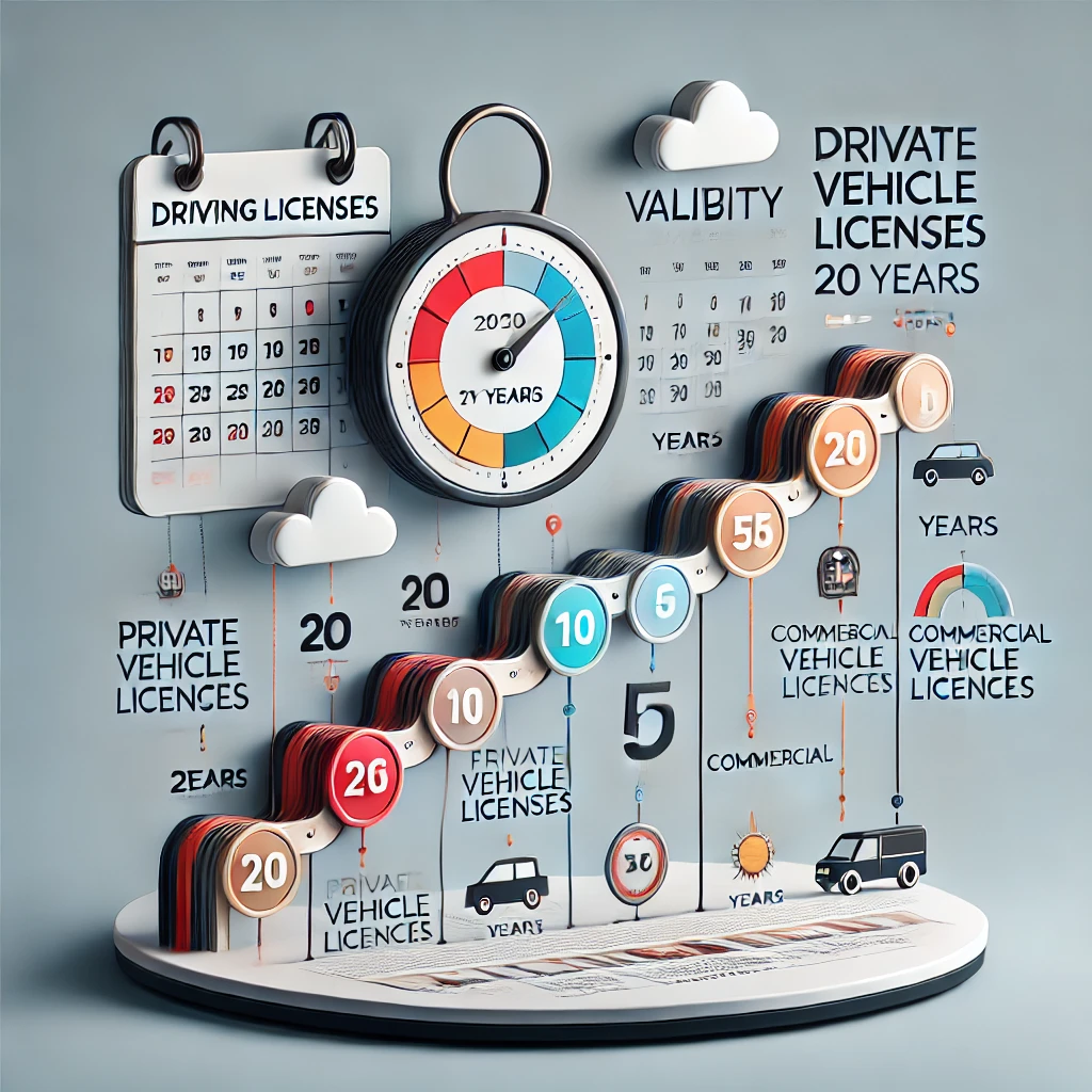 Driving licence validity periods and renewal process explained